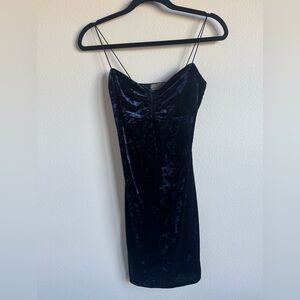 Urban Outfitters Velvet Spaghetti Strap Dress